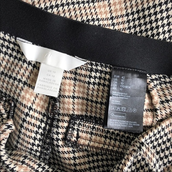 H&M plaid pants 10 slacks pull up - Picture 5 of 5